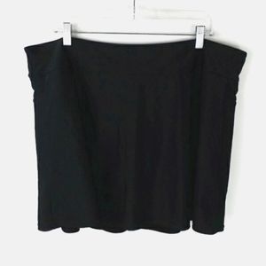 Septangle High Waist Skirted Swim Bottoms Womens Black Size 26